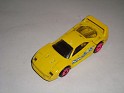 1:64 Hot Wheels Ferrari F40 1993 Yellow W/Blue & White Checker Flag & 'F40' Tampos W/Pinkuh's